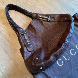 Gucci Brown Guccissima Leather Pelham Shoulder Bag